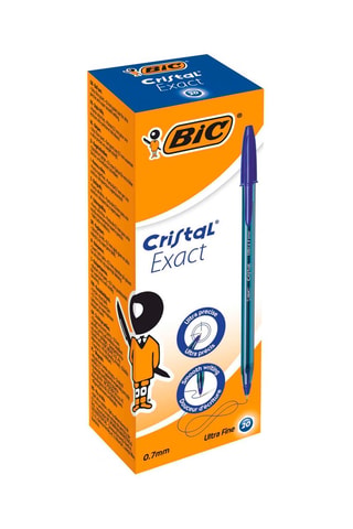 20 stylos-bille Cristal Exact Bleu