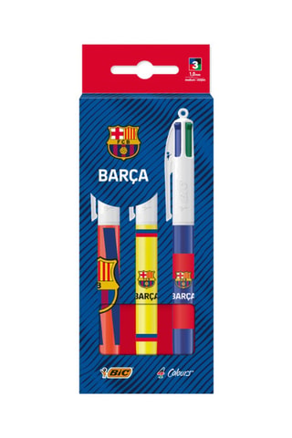3 stylos 4 couleurs FC Barcelone