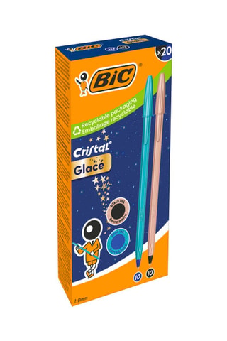 20 stylos-bille - Encre bleue et noire