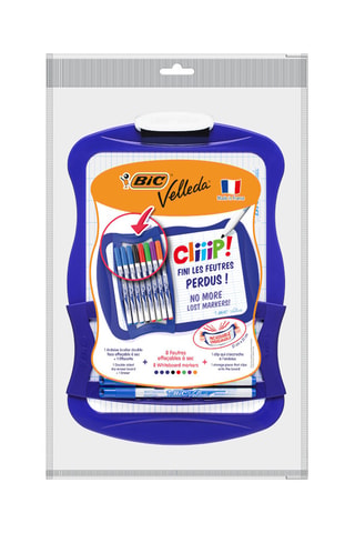 Kit ardoise Velleda double-face + 8 feutres effaçables