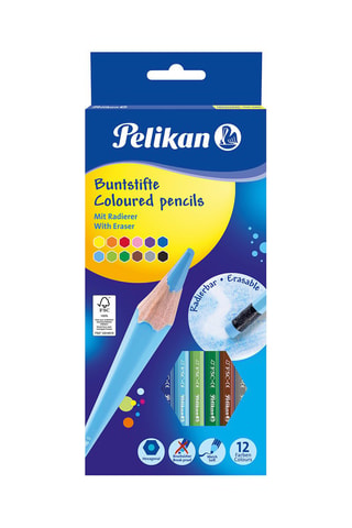 12 crayons de couleur - Jaune et orange