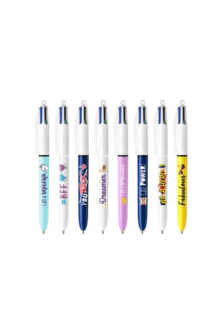 Boîte de 8 stylos-bille 4 couleurs Colours - 4 encres