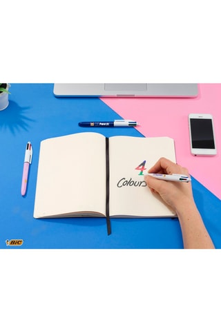 12 stylos-bille Fluo - 4 encres
