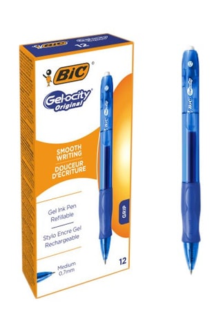 12 stylos-bille Gelo - Encre bleue