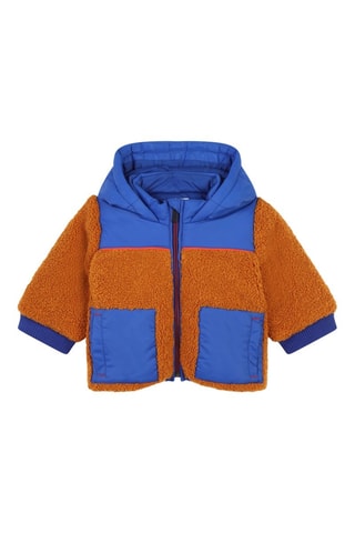Veste bi-matière - Bleu roi et camel - Carrément Beau