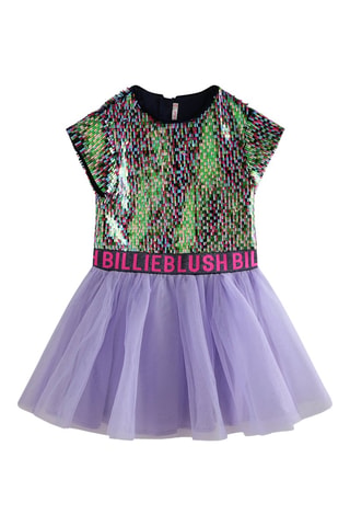 Robe bi-matière - Vert et mauve - Billieblush