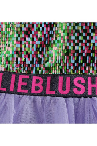 Robe bi-matière - Vert et mauve - Billieblush