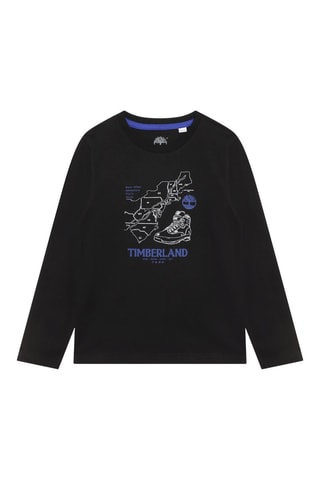 T-shirt en coton biologique - Noir et bleu - Timberland