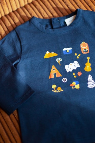 T-shirt en coton biologique - Bleu marine - Carrément Beau