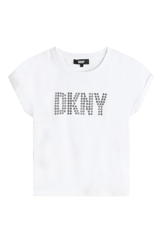 T-shirt en coton biologique - Blanc - DKNY