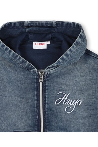 Veste à capuche en jean - Bleu clair - Hugo