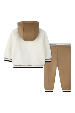 Sweat à capuche et jogging - Blanc et marron clair - Boss