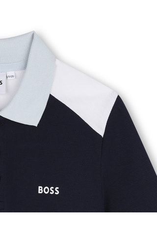 Polo - Bleu foncé et blanc - Boss