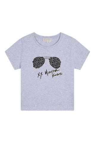 T-shirt en coton biologique - Gris - Michael Kors