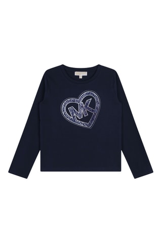 T-shirt en coton biologique - Bleu marine - Michael Kors