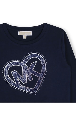 T-shirt en coton biologique - Bleu marine - Michael Kors