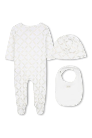 Pyjama 3 pièces en coton biologique - Blanc - Michael Kors
