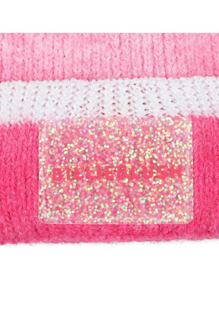 Bonnet à pompon tie and dye - Rose et blanc - Billieblush