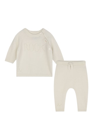 Pull et jogging en laine et cachemire - Ecru - Zadig