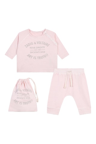 T-shirt et pantalon en coton biologique - Rose - Zadig
