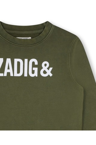 Sweat en coton biologique - Kaki - Zadig