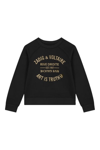 Sweat en coton biologique - Noir - Zadig