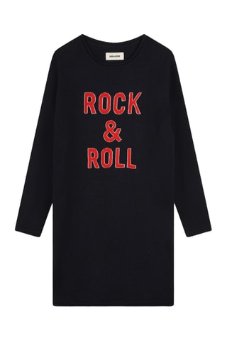 Robe pull en laine et cachemire - Noir - Zadig