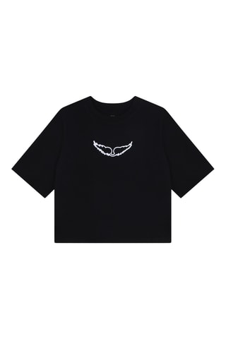 T-shirt en coton biologique - Noir - Zadig