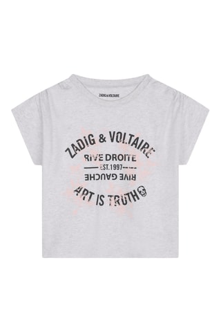 T-shirt en coton biologique - Gris clair chiné - Zadig