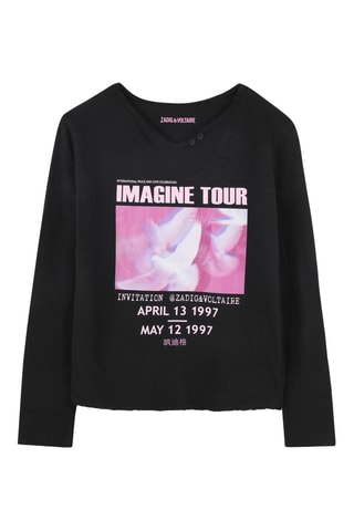 T-shirt en coton biologique - Noir - Zadig