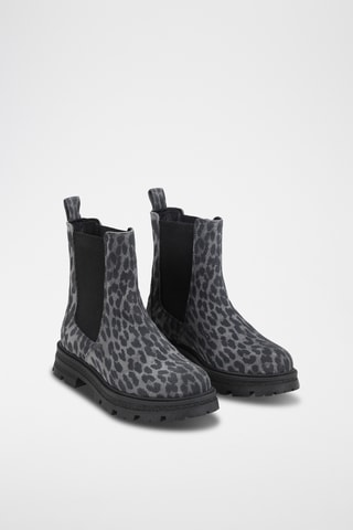Bottines Chelsea en croûte de cuir nubuck - Gris foncé - Zadig