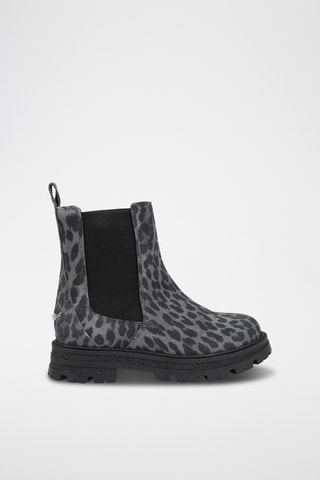 Bottines Chelsea en croûte de cuir nubuck - Gris foncé - Zadig