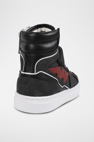 Baskets montantes en cuir - Noir - Zadig