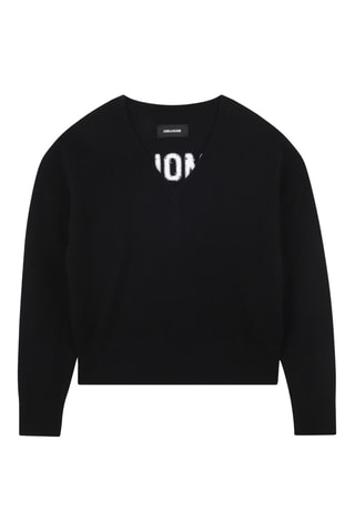 Pull en laine et cachemire - Noir - Zadig