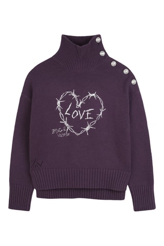 Pull en laine - Violet - Zadig
