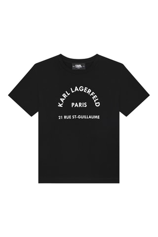 T-shirt en coton biologique - Noir - Karl