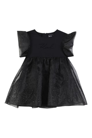 Robe bi-matière - Noir - Karl