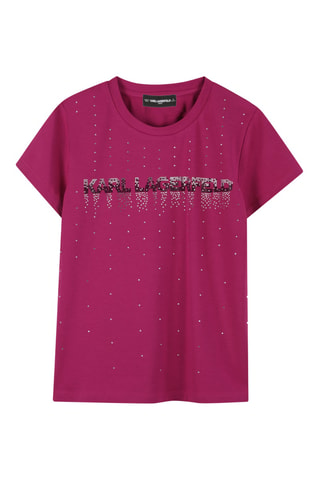 T-shirt en coton biologique - Fuchsia - Karl