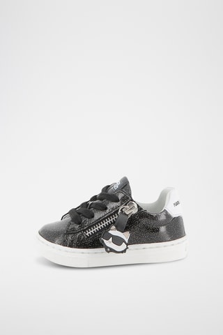 Baskets plateformes en cuir - Noir - Karl
