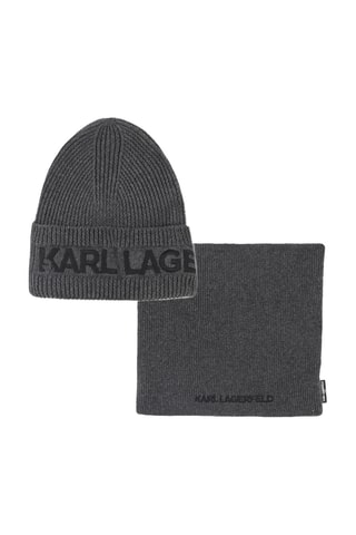 Bonnet et snood - Gris foncé - Karl