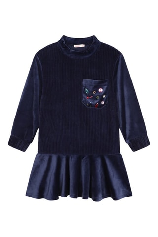 Robe en velours - Indigo - Billieblush