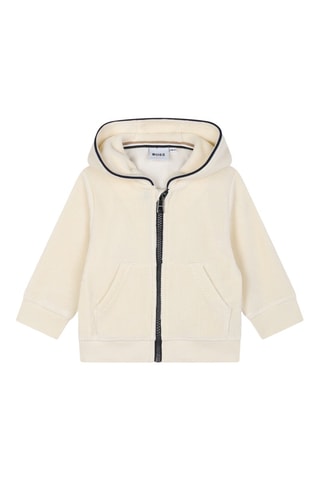 Veste à capuche en velours - Blanc - Boss