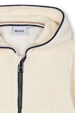 Veste à capuche en velours - Blanc - Boss