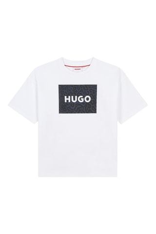 T-shirt oversize - Blanc et bleu marine - Hugo