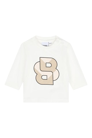 Ensemble 3 pièces en coton biologique - Marron et blanc - Boss