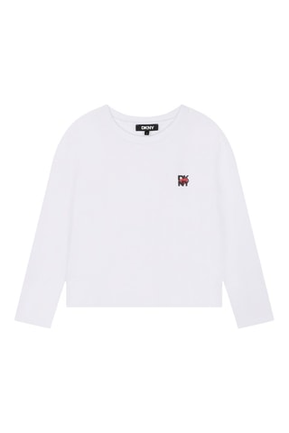 T-shirt en coton biologique - Blanc - DKNY