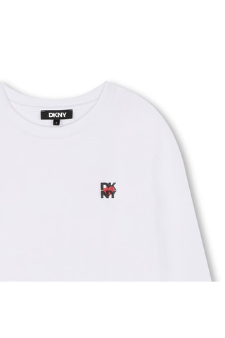 T-shirt en coton biologique - Blanc - DKNY