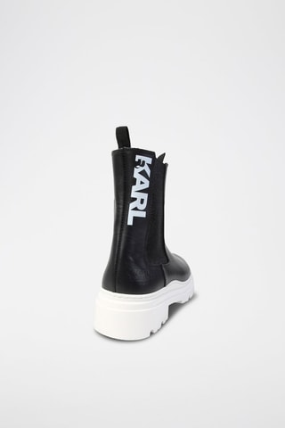 Bottines Chelsea en cuir - Noir - Karl Lagerfeld