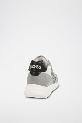 Baskets en cuir - Blanc et gris - Boss