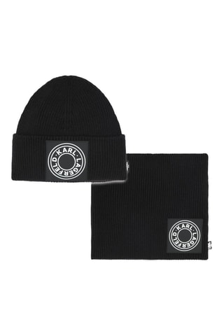 Bonnet et snood - Noir - Karl Lagerfeld